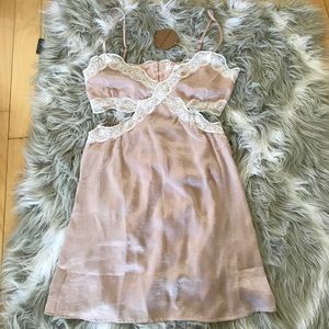 NWT Honey Punch Nude-Pink Slip Dress